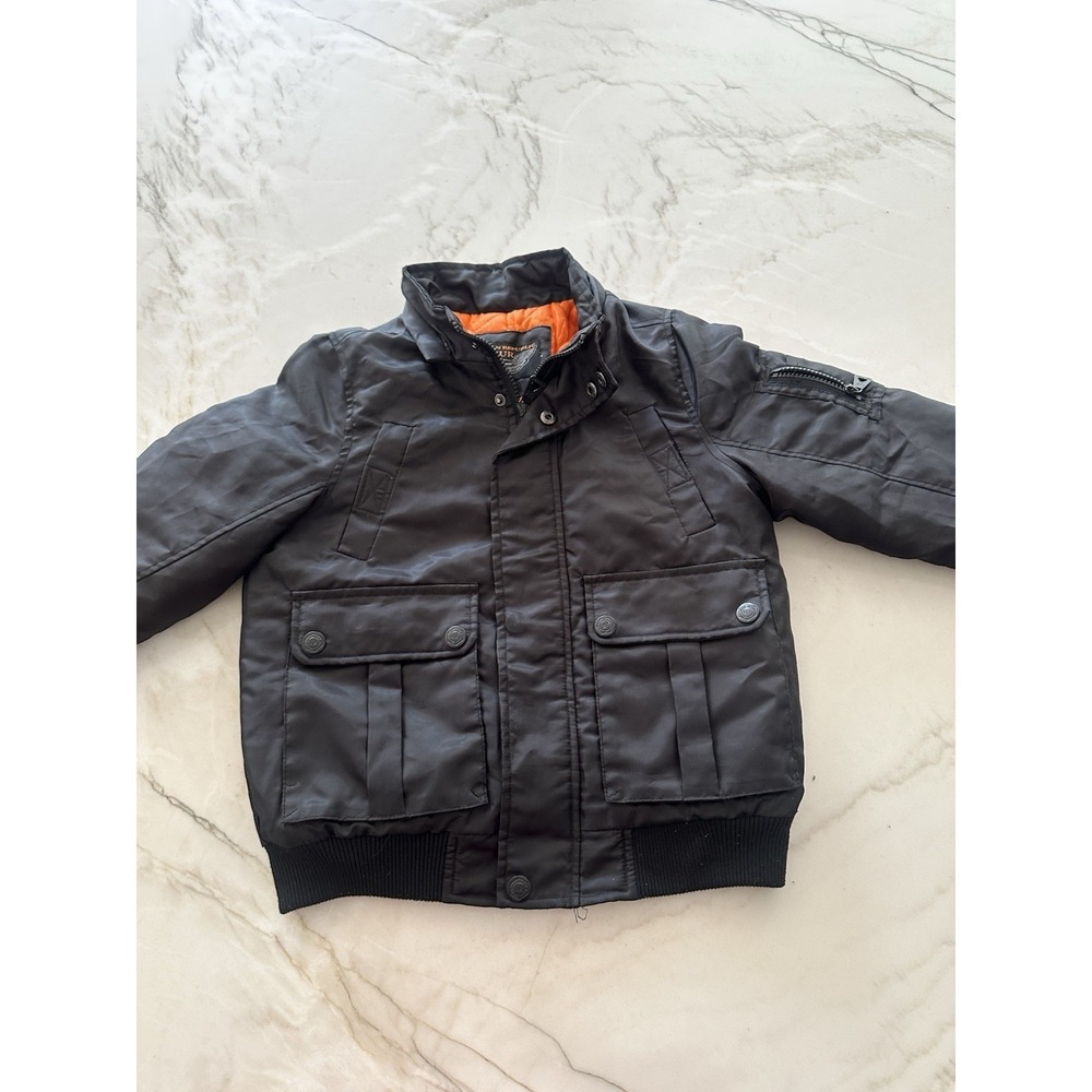 Urban Republic Boys Black Bomber Jacket Quilted Lining Size Large (7)